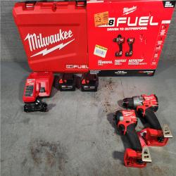 HOUSTON LOCATION - AS-IS (APPEARS LIKE NEW) Milwaukee M18 FUEL 18V Lithium-Ion Brushless Cordless Hammer Drill and Impact Driver Combo Kit (2-Tool) with 2 Batteries