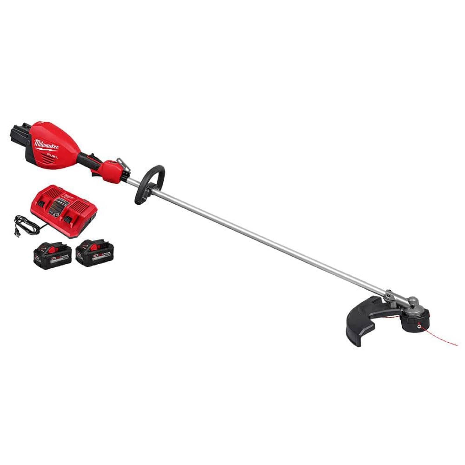 NEW! - Milwaukee M18 FUEL 18V Brushless Cordless 17 in. Dual Battery Straight Shaft String Trimmer with (2) 8.0 Ah Batteries and Charger