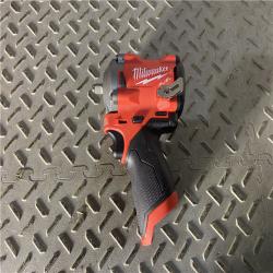 Houston location AS-IS MILWAUKEE M12 FUEL 12V Lithium-Ion Brushless Cordless Stubby 3/8 in. Impact Wrench (Tool-Only)