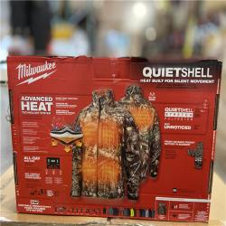 AS-IS - Milwaukee Men's Small M12 12V Lithium-Ion Cordless QUIETSHELL Camo Heated Jacket with (1) 3.0 Ah Battery and Charger