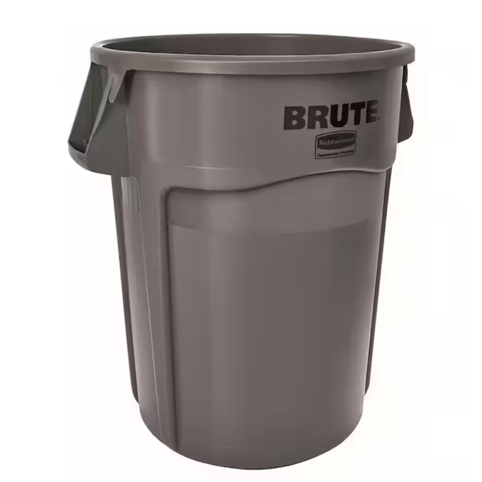 DALLAS LOCATION - Rubbermaid Commercial Products Brute 44 Gal. Grey Round Vented Trash Can PALLET - (32 UNITS)