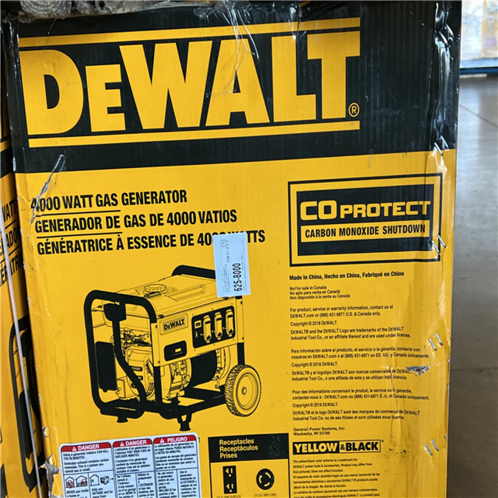 DALLAS LOCATION- NEW DEWALT 4000 Watt Portable Gas Generator - DXGNR4000