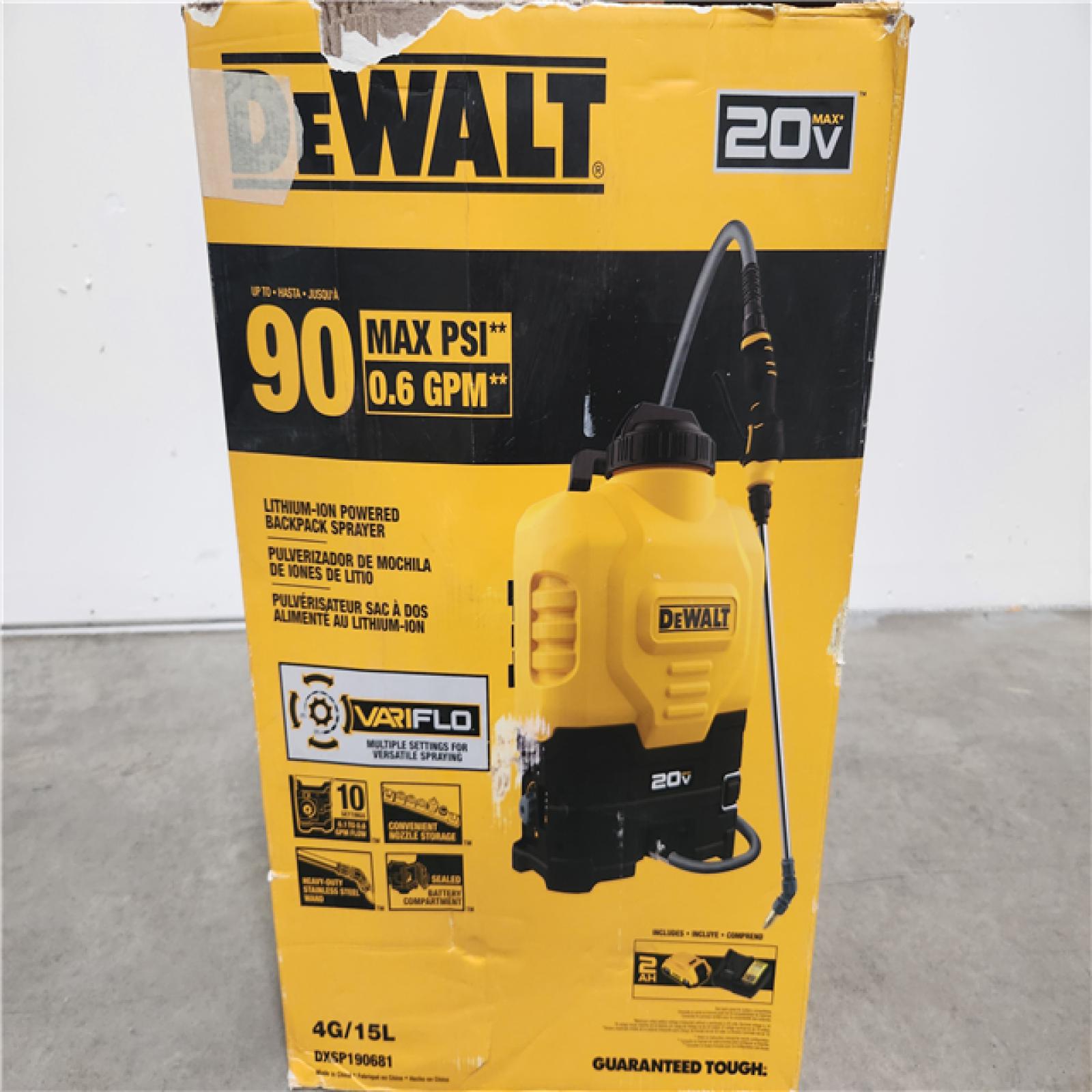 Phoenix Location NEW DEWALT Lithium-Ion Powered Battery Backpack Sprayer