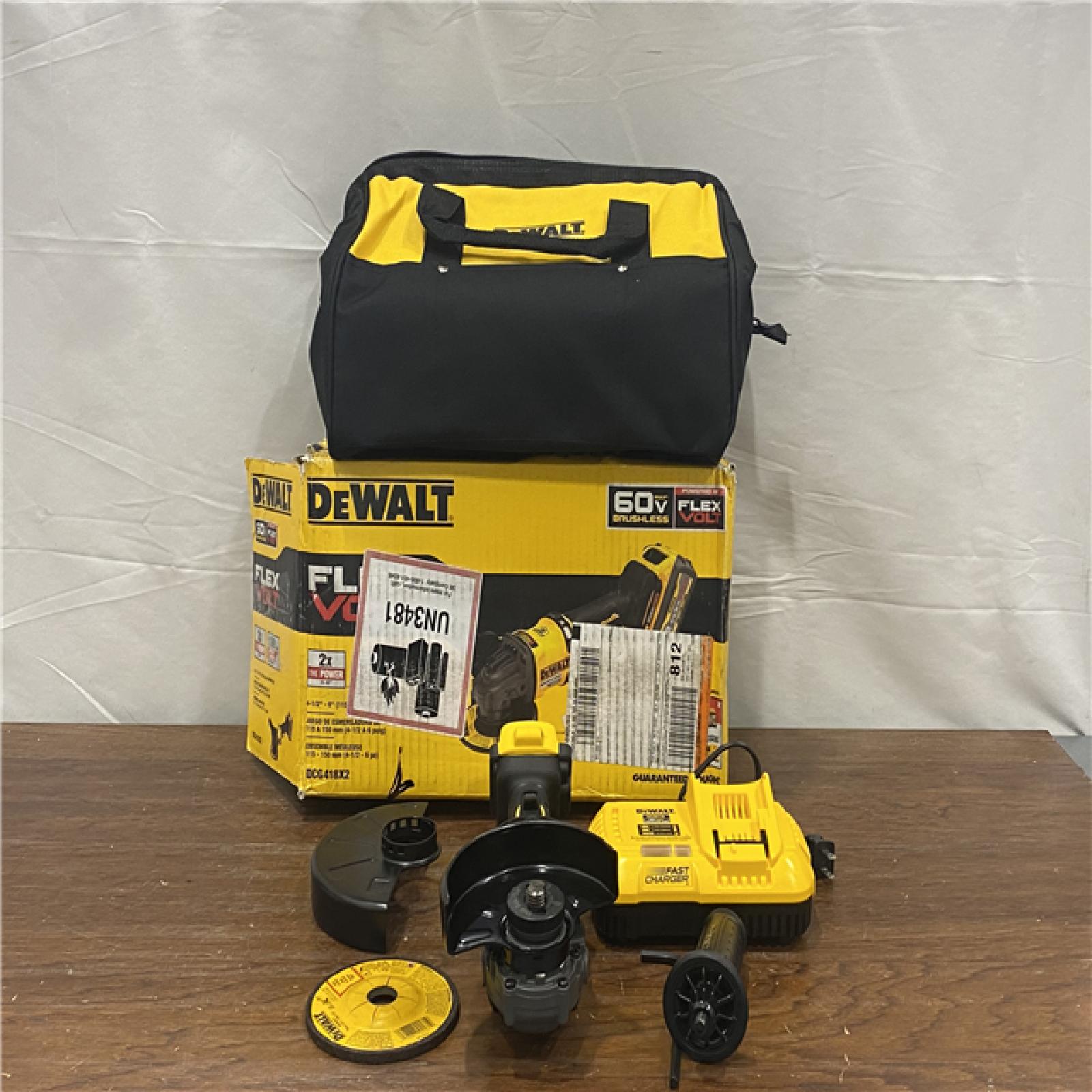 AS-IS DeWalt Flexvolt 60V Max Cordless Grinder  4.5 in; 6 in  Kit  1 KT (115-DCG418X2)