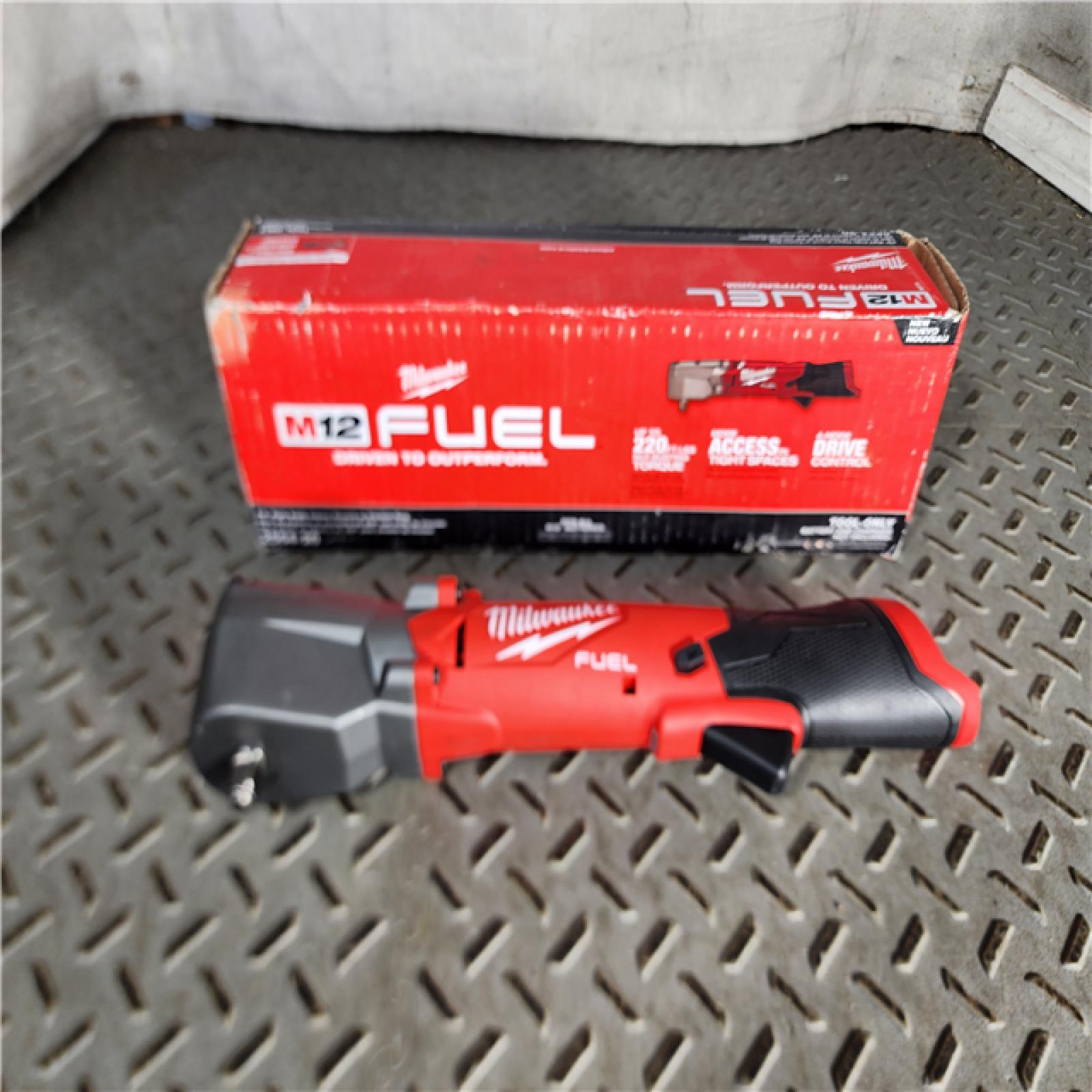 HOUSTON LOCATION - AS-IS Milwaukee 2564-20 M12 FUEL 12-Volt Lithium-Ion Brushless Cordless 3/8 in. Right Angle Impact Wrench (TOOL ONLY)