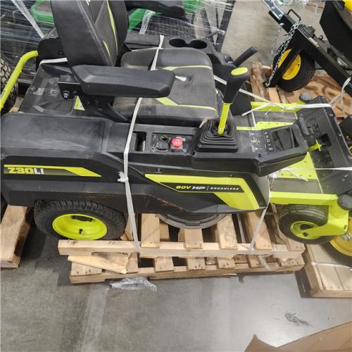 Dallas Location - As-Is RYOBI 80V HP Brushless 30 in.Zero Turn Riding Mower