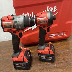 AS=-S Milwaukee M18 FUEL 18V Lithium-Ion Brushless Cordless Hammer Drill and Impact Driver Combo Kit (2-Tool) with 2 Batteries