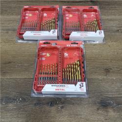 NEW! Milwaukee Titanium Drill Bit Set 23 Piece (3 PACK)