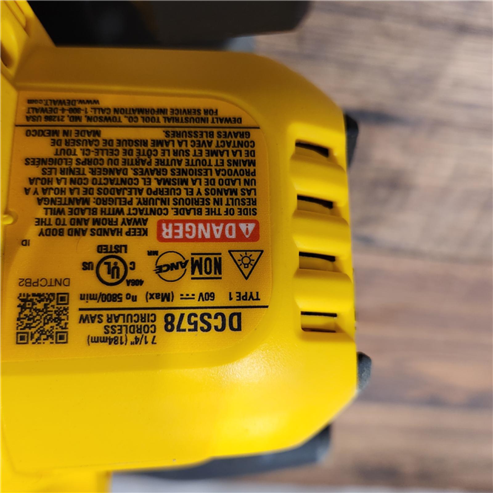 AS-IS DeWALT Flexvolt Max 7-1/4  60V Brushless Circular Saw DCS578B (Bare Tool)