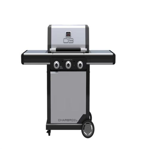 DALLAS LOCATION - Char-Broil Commercial Series Grill and Griddle Combo Stainless Steel 3-Burner Liquid Propane and Natural Gas Infrared Gas Grill PALLET -(2 UNITS)