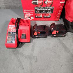 HOUSTON LOCATION - AS-IS M18 18V Lithium-Ion Brushless Cordless Compact Drill/Impact Combo Kit (2-Tool) W/(2) 2.0 Ah Batteries, Charger & Bag