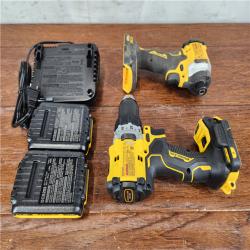 AS-IS DEWALT ATOMIC 20V MAX Brushless Cordless Drill/Driver and Impact Driver (2-Tool) Combo Kit