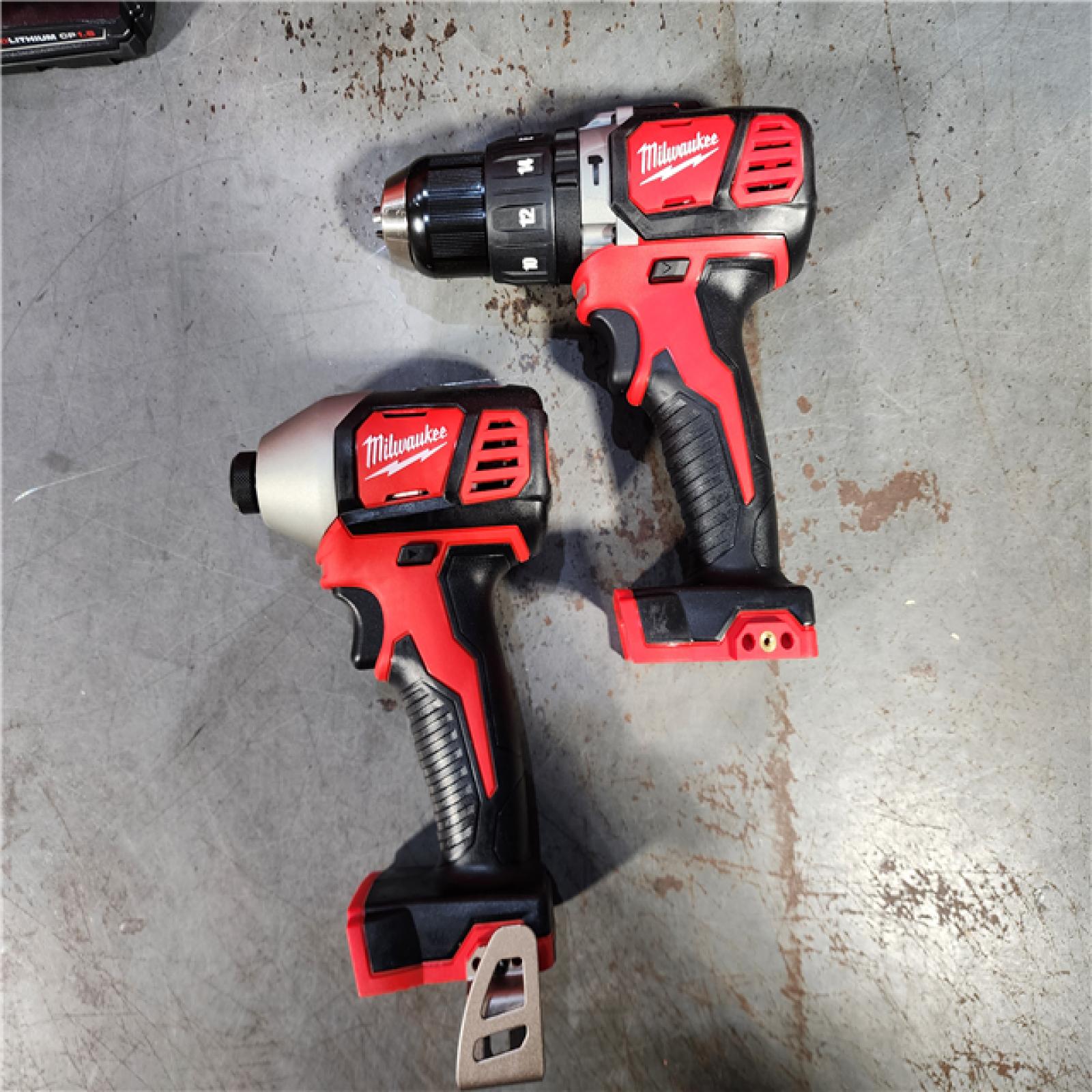 HOUSTON LOCATION - AS-IS (APPEARS LIKE NEW) Milwaukee Cordless Tool Combination Hammer Drill Driver Compact Impact Driver KIT