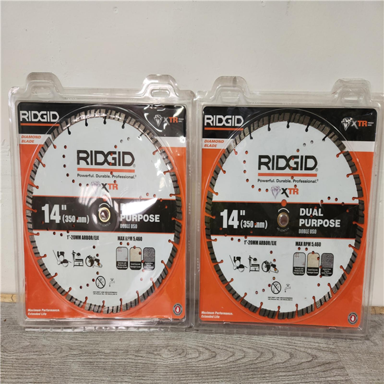 Phoenix Location RIDGID 14 in. Dual Purpose XTR Diamond Blade (2 Count)