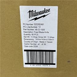 NEW! - Milwaukee 4 in. Tradesman Fixed Blade Knife- ( 60 UNITS)