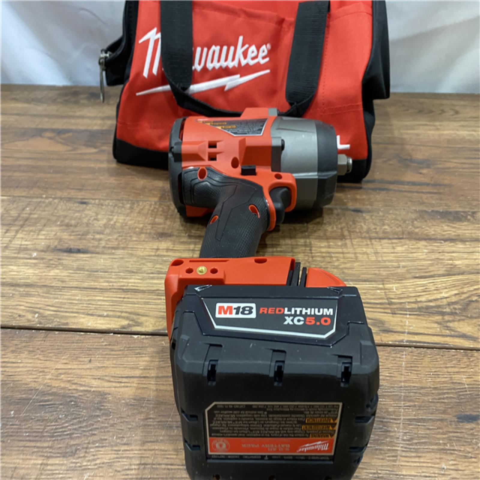 AS IS Milwaukee M18 1/2 in. Cordless Brushless High Torque Impact Wrench Kit (Battery & Charger)