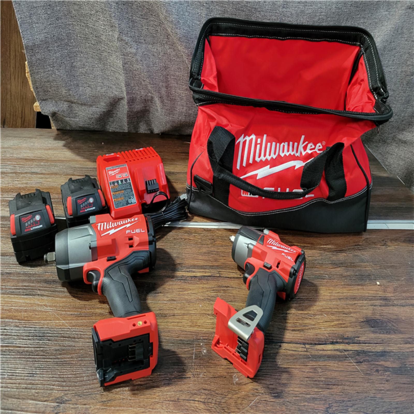 CALIFORNIA NEW MILWAUKEE M18 FUEL 2-TOOL COMBO KIT (2 BATTERIES, CHARGER, AND BAG INCLUDED)