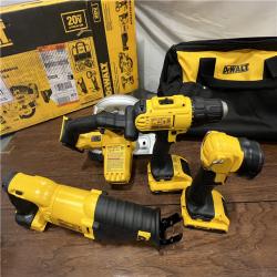 AS-IS20V MAX Cordless 4 Tool Combo Kit with (1) 20V 4.0Ah Battery, (1) 20V 2.0Ah Battery, and Charger