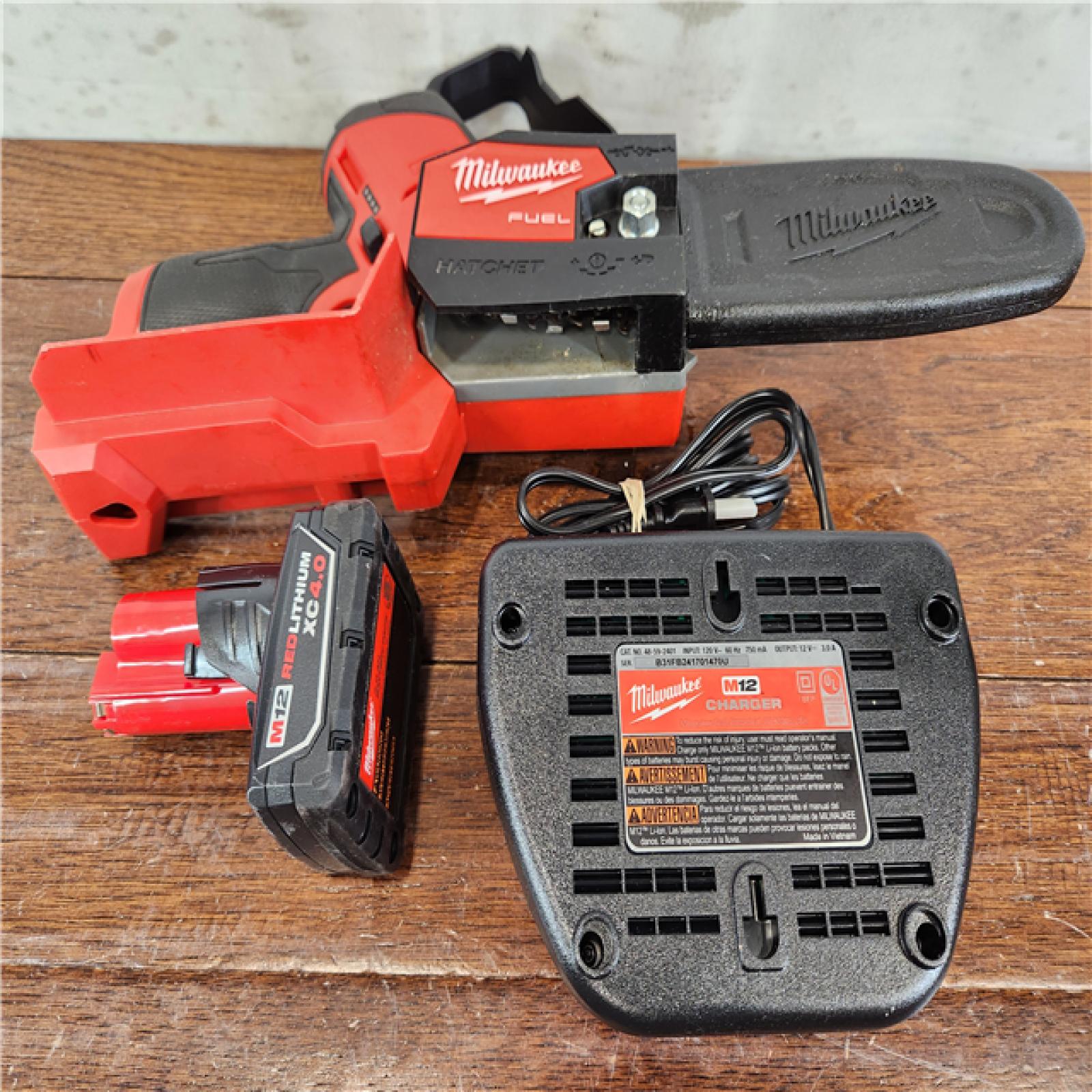 AS-IS Milwaukee M12 FUEL Lithium-Ion Brushless Cordless 6 in. HATCHET Pruning Saw Kit