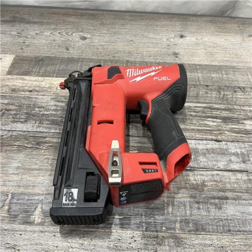 AS-IS MILWAUKEE M12 FUEL 12-Volt Lithium-Ion Brushless Cordless 18-Guage Compact Brad Nailer (Tool Only)