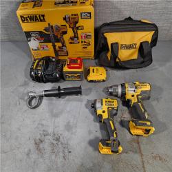 HOUSTON LOCATION - AS-IS DEWALT 20V MAX Cordless Brushless Hammer Drill/Driver 2 Tool Combo Kit with FLEXVOLT ADVANTAGE