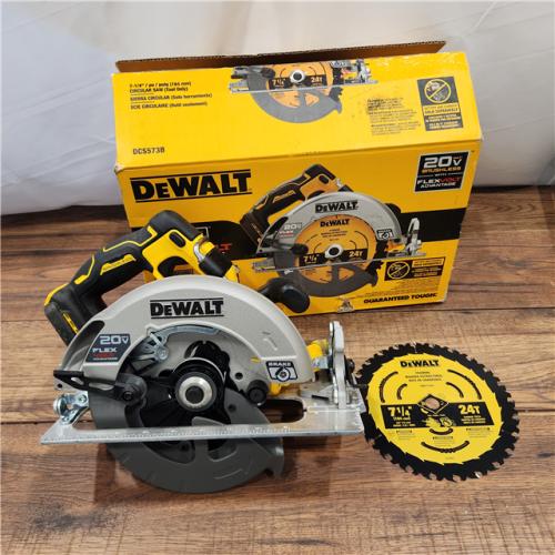 AS-IS DEWALT 20V MAX Cordless Brushless 7-1/4 in. Sidewinder Style Circular Saw w/ FLEXVOLT ADVANTAGE (Tool Only)