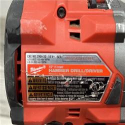 AS-IS MILWAUKEE M18 FUEL 18V Lithium-Ion Brushless Cordless Hammer Drill and Impact Driver Combo Kit (2-Tool) with 2 Batteries