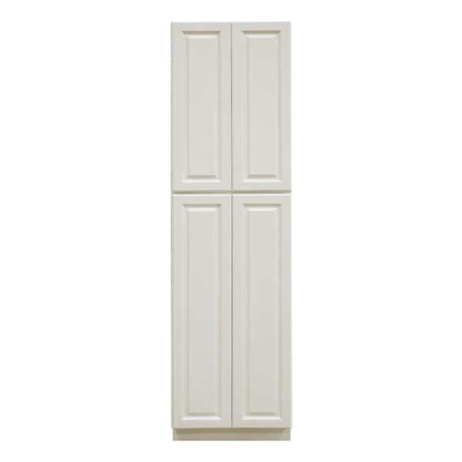 Phoenix Location LIFEART CABINETRY LaPort Assembled 30x90x24 in. 4 Door Tall Pantry with 6 Shelves in Classic White