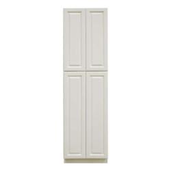 Phoenix Location LIFEART CABINETRY LaPort Assembled 30x90x24 in. 4 Door Tall Pantry with 6 Shelves in Classic White