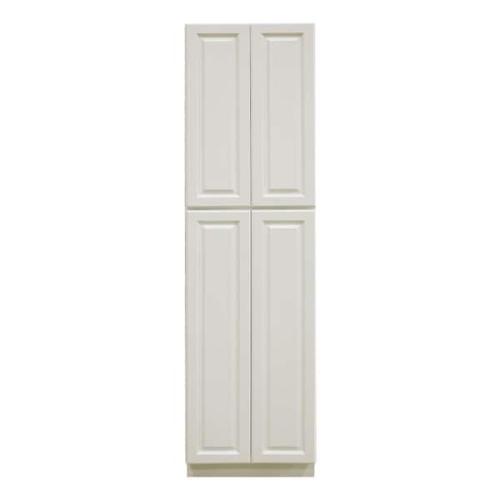 Phoenix Location LIFEART CABINETRY LaPort Assembled 30x90x24 in. 4 Door Tall Pantry with 6 Shelves in Classic White