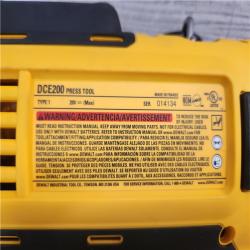 Phoenix Location DEWALT 20V MAX Cordless Press Tool, (6) Press Jaws Sized 1/2 in. to 2 in., (2) 20V 4.0Ah Batteries, and Charger