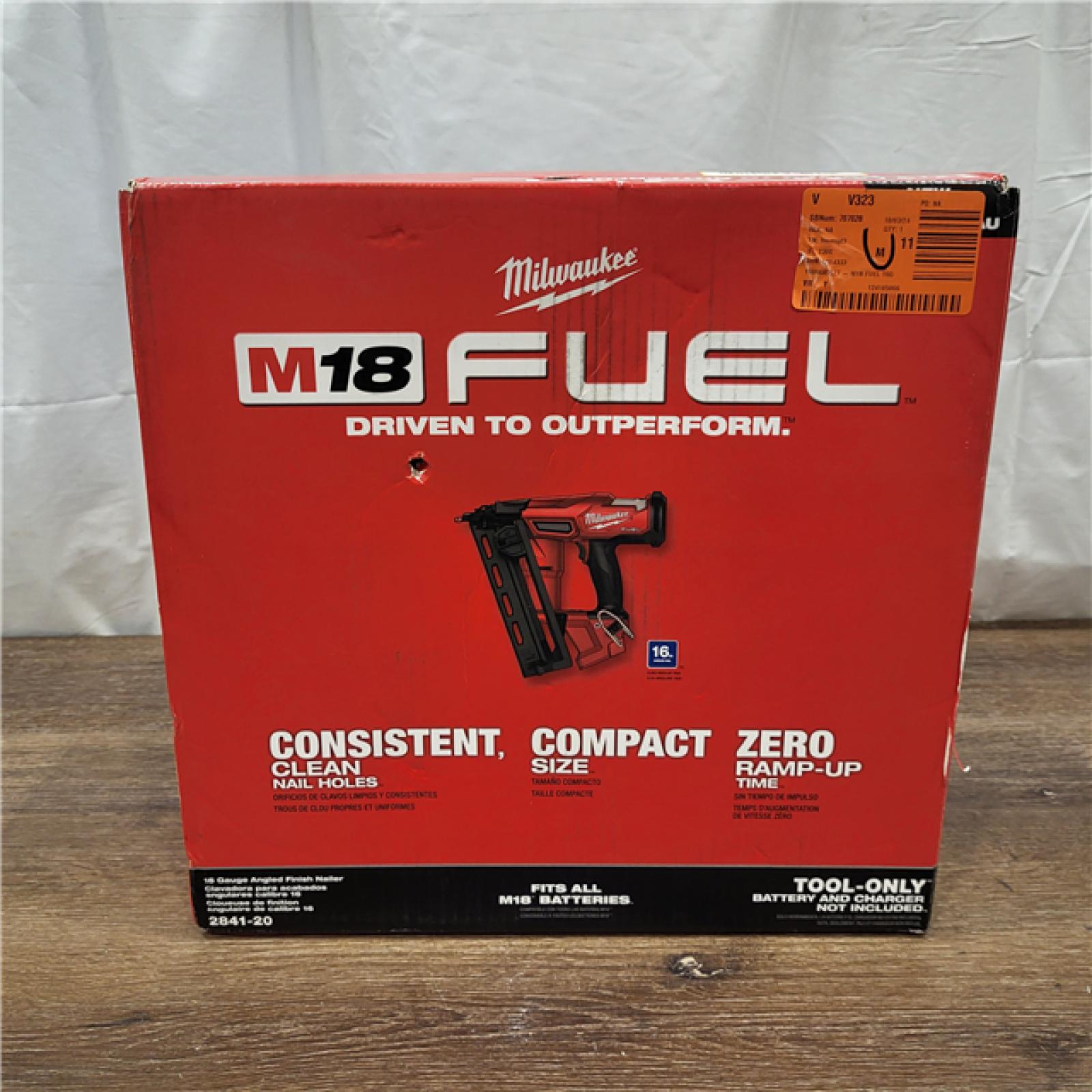 AS-IS Milwaukee 2841-20 18V Cordless Gen II 16 Gauge Angled Finish Nailer (Tool Only)