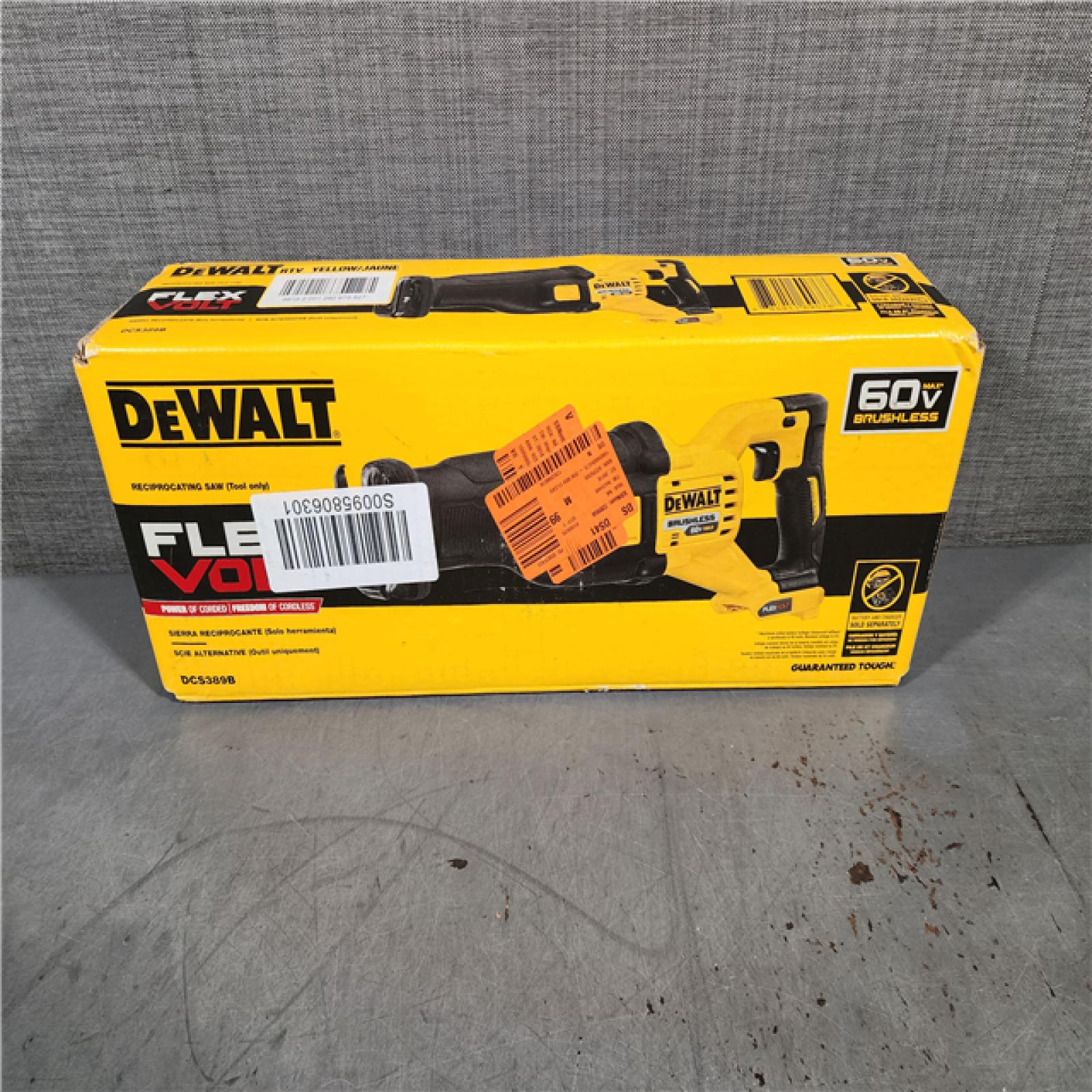 HOUSTON LOCATION - AS-IS DeWalt DCS389B FLEXVOLT 60V MAX Cordless Brushless Reciprocating Saw (Tool-Only)