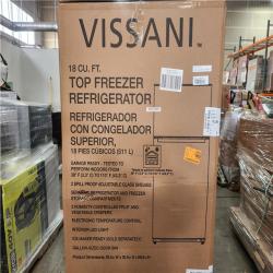 Phoenix Location Vissani 18 cu. ft. Top Freezer Refrigerator in Stainless Steel Look