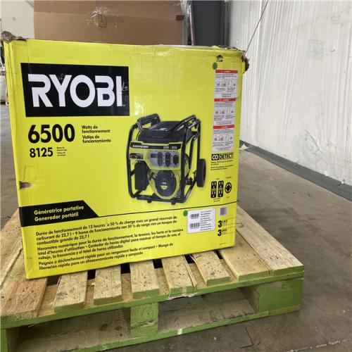 Houston Location - AS-IS Ryobi 6,500-Watt Gasoline Powered Portable Generator