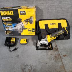 HOUSTON LOCATION - AS-IS DeWalt 20V MAX ATOMIC with POWERSTACK 4-1/2 in. Cordless Brushless Circular Saw Kit (Battery & Charger)