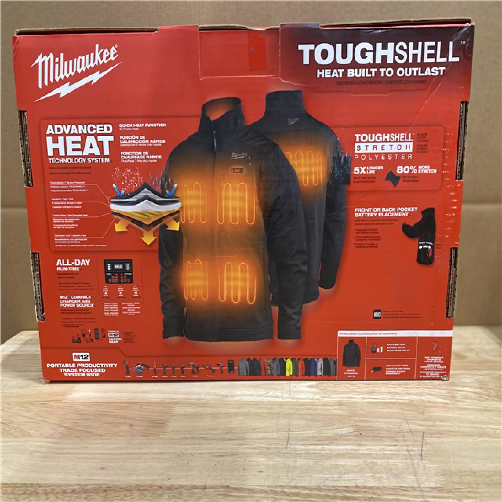 NEW! - MILWAUKEE M12™ Heated TOUGHSHELL™ Jacket 2X (BLACK)