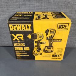 HOUSTON LOCATION - AS-IS DEWALT 20V MAX XR Hammer Drill and ATOMIC Impact Driver 2 Tool Cordless Combo Kit with (2) 4.0Ah Batteries, Charger, and Bag