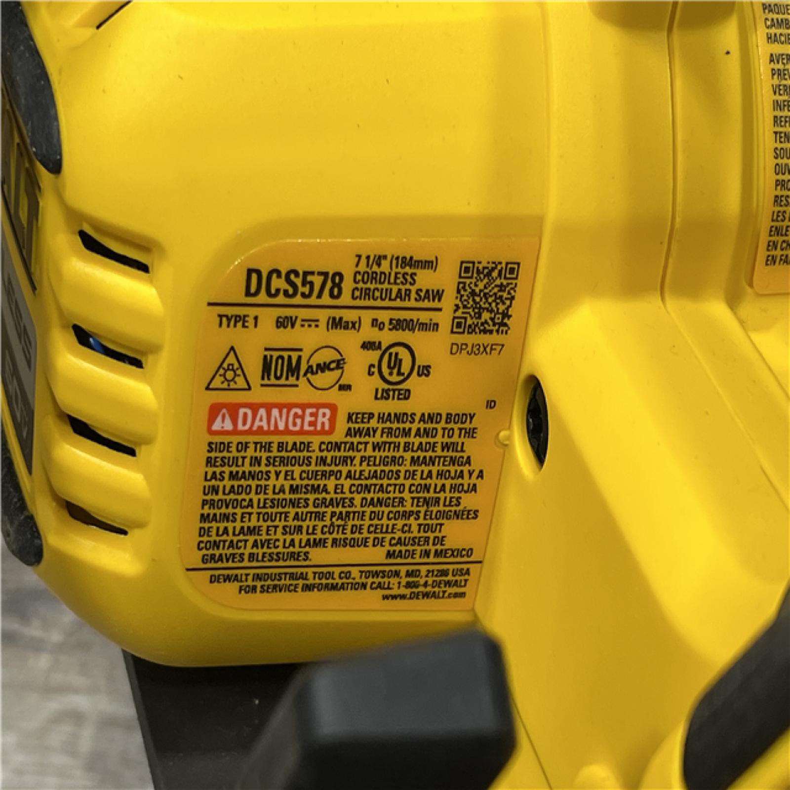 AS-IS DeWALT Flexvolt Max 7-1/4  60V Brushless Circular Saw DCS578B