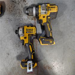 HOUSTON LOCATION - AS-IS DEWALT 20V MAX Cordless Brushless Hammer Drill/Driver 2 Tool Combo Kit with FLEXVOLT ADVANTAGE