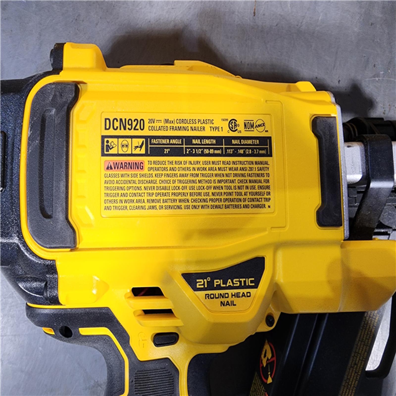 HOUSTON LOCATION - AS-IS DEWALT 20-Volt 21Â° Cordless Framing Nailer (Tool-Only)