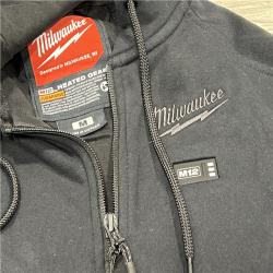 AS-IS Milwaukee M12 M Long Sleeve Men's Full-Zip Heated Hoodie Kit Black