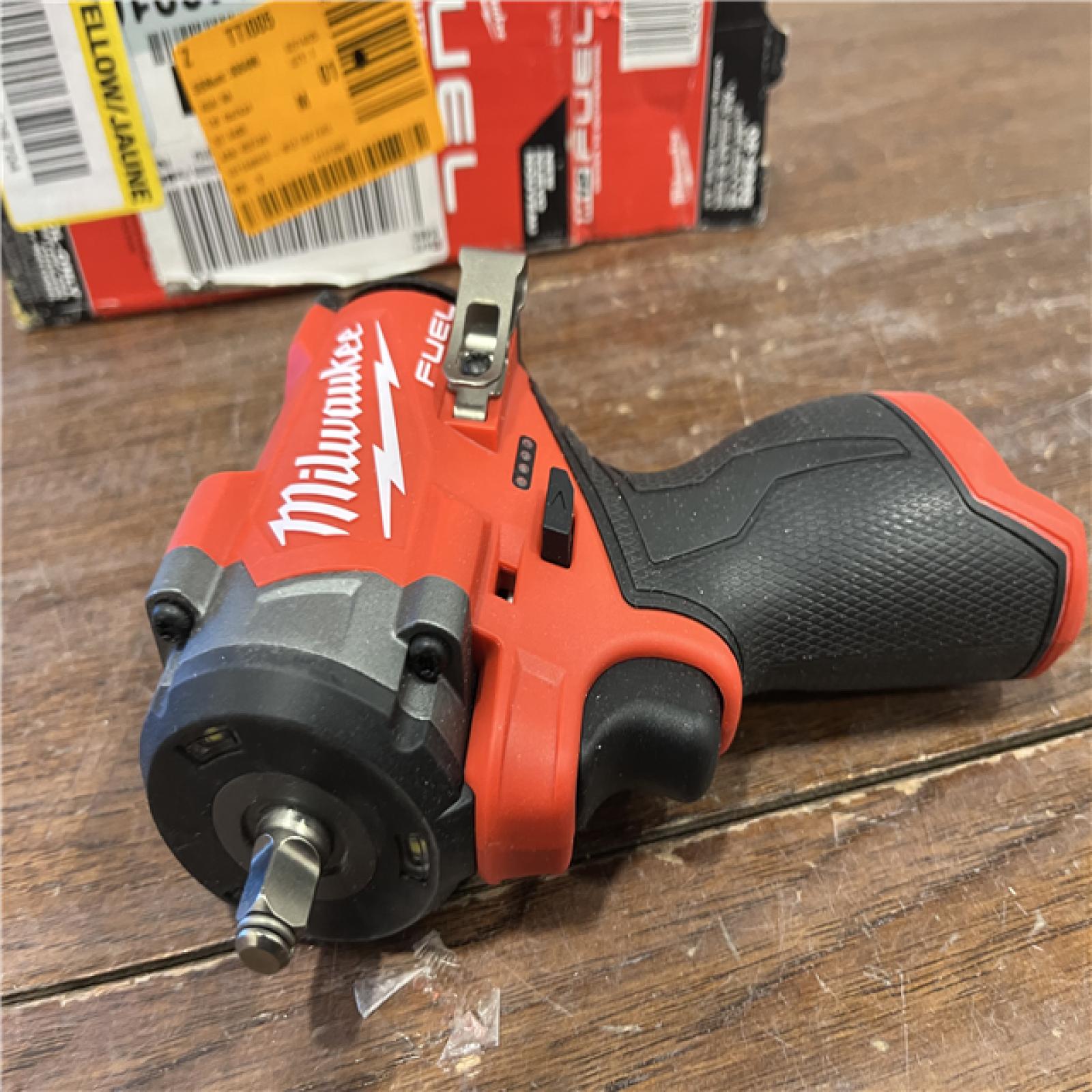 AS-ISMilwaukee M12 FUEL M12 3/8 in. Cordless Brushless High Torque Impact Wrench Tool Only