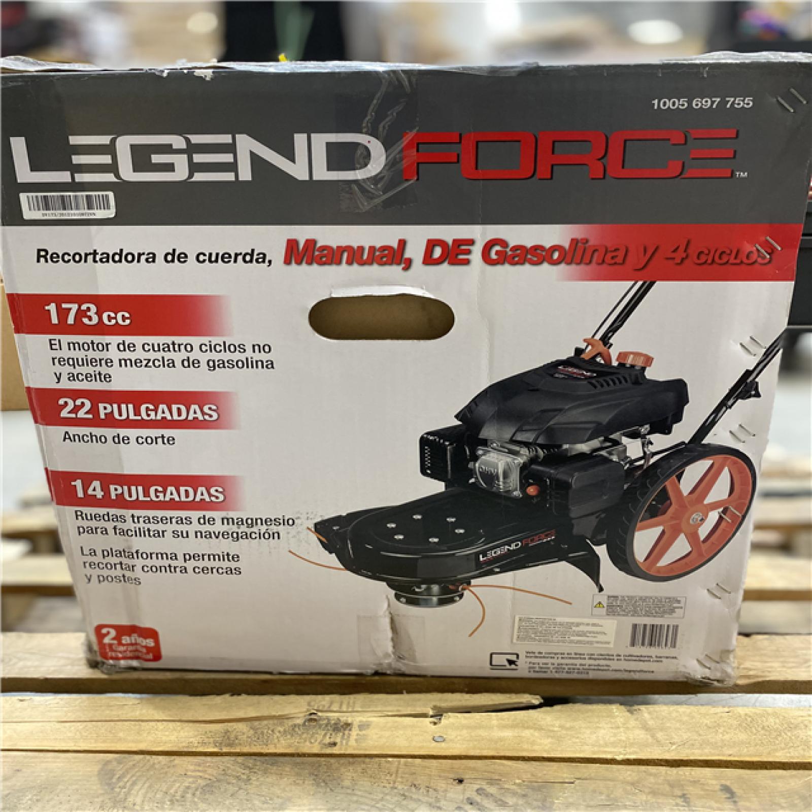 DALLAS LOCATION - Legend Force 22 in. 173 cc Gas Walk Behind String Trimmer/Mower