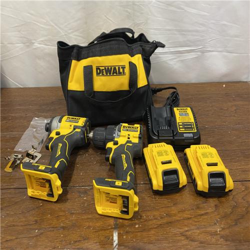 AS-ISDewalt DCK225D2 20V MAX ATOMIC Brushless Compact Lithium-Ion 1/2 in. Cordless Drill Driver and 1/4 in. Impact Driver Combo Kit with 2 Batteries 2 Ah