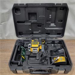 AS-IS 12V MAX Lithium-Ion 100 Ft. Green Self-Leveling 3-Beam 360 Degree Laser Level with 2.0Ah Battery, Charger and Case