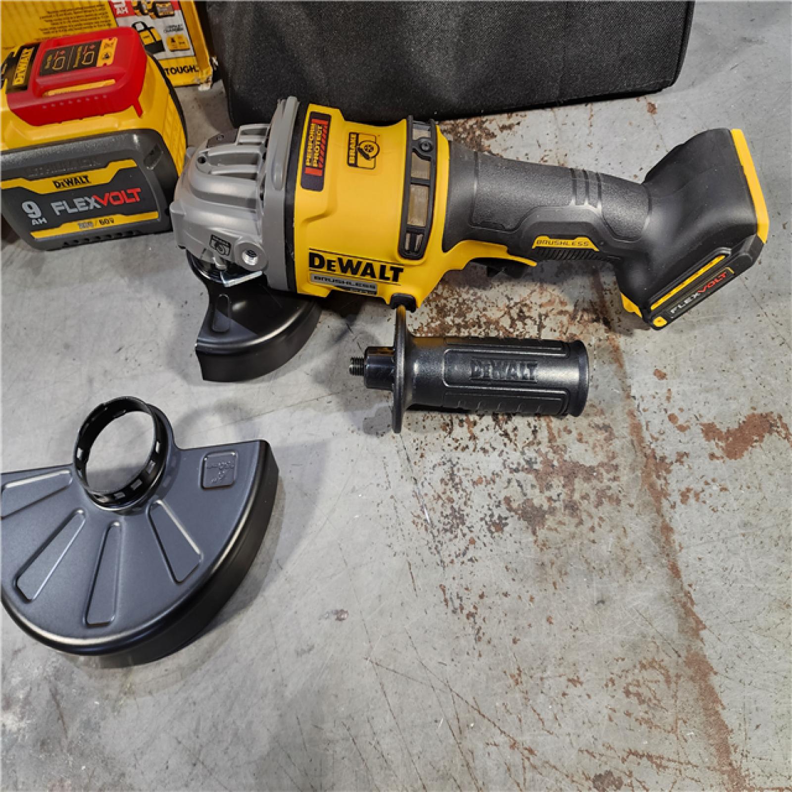 HOUSTON LOCATION - AS-IS (APPEARS LIKE NEW) DeWalt Flexvolt 60V Max Cordless Grinder  4.5 in; 6 in  Kit  1 KT