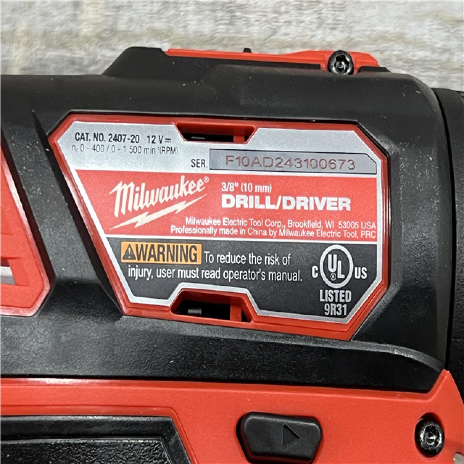 AS-IS MILWAUKEE M12 12V Lithium-Ion Cordless Combo Kit (5-Tool) with Two 1.5Ah Batteries, Charger & Tool Bag