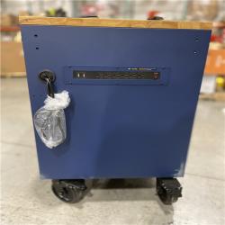 DALLAS LOCATION - Husky Tool Storage Heavy Duty 84 in. W Matte Blue Mobile Workbench Cabinet