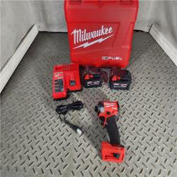 HOUSTON LOCATION - AS-IS Milwaukee 2953-22 M18 FUEL 18V Lithium-Ion Brushless Cordless 1/4 Hex Impact Driver Kit 5.0 Ah